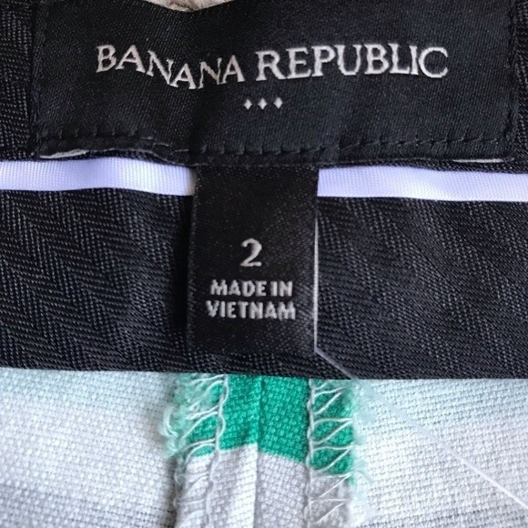 NWT Banana Republic women’s 5” tailored fit short striped green and blue size 2 - Picture 4 of 5